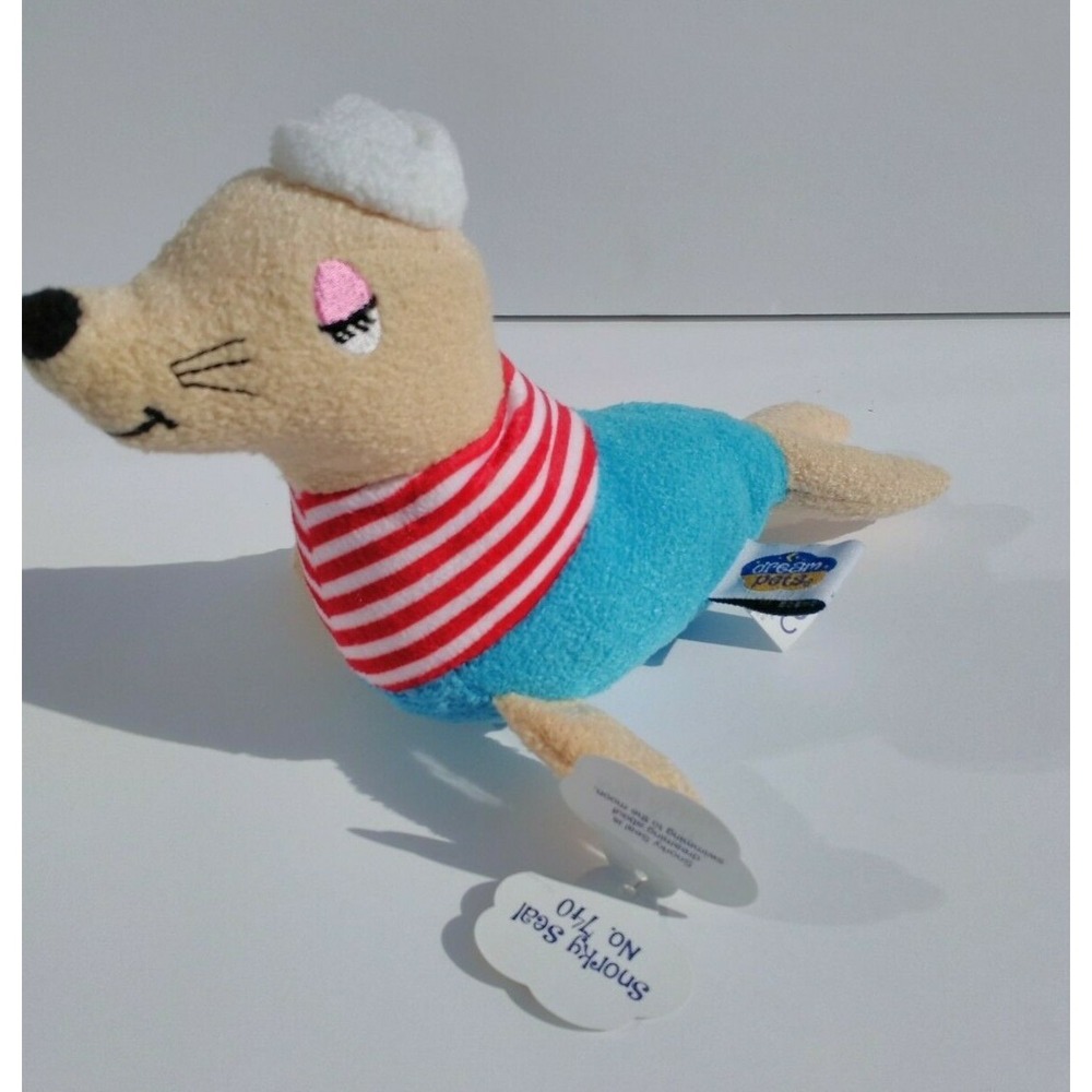 Dream Pets Snorky Seal #740 Nautical Sailor Plush Bean Bag 9" New